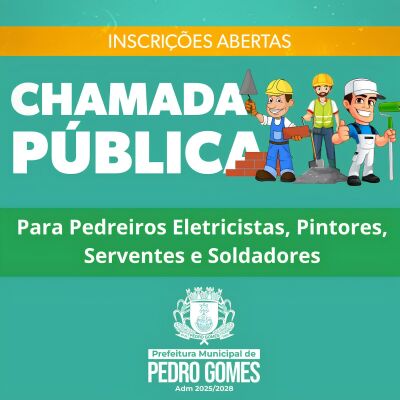 Imagem da notícia Prefeitura de Pedro Gomes abre credenciamento para serviços de manutenção predial